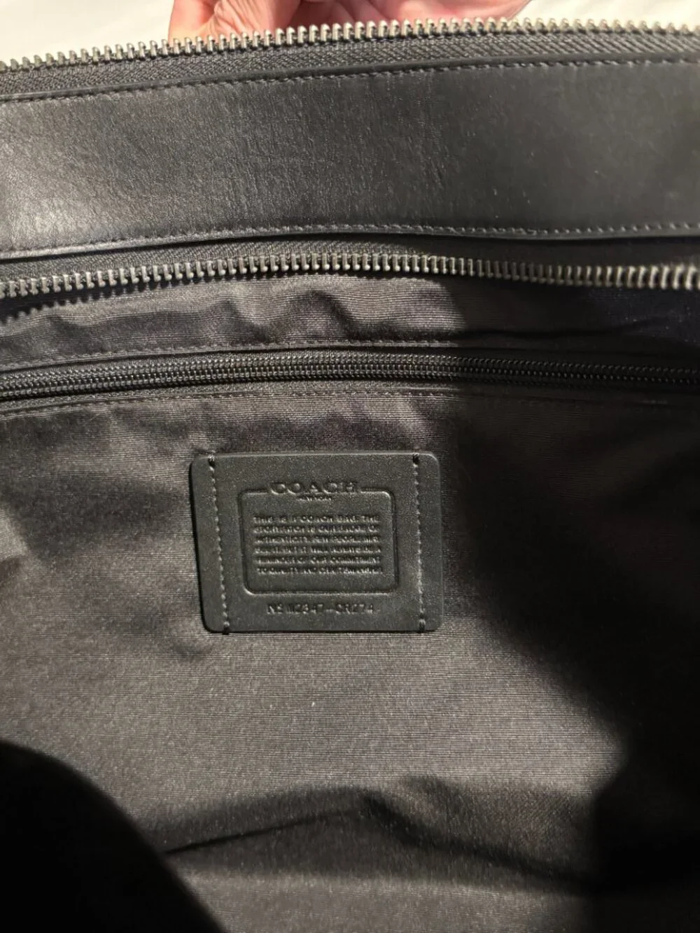 Coach Ethan Brief Charcoal Signature Canvas Briefcase Laptop Bag for 15